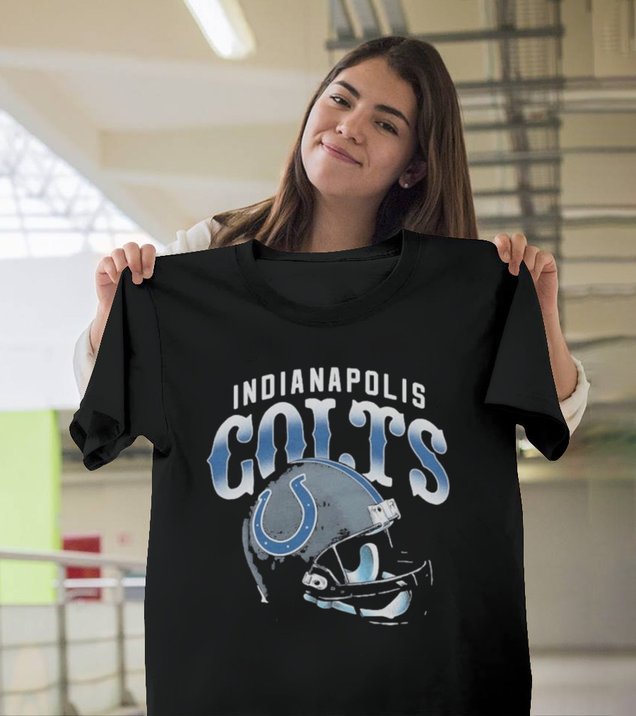 Indianapolis Colts Gradient Helmet NFL T-Shirt