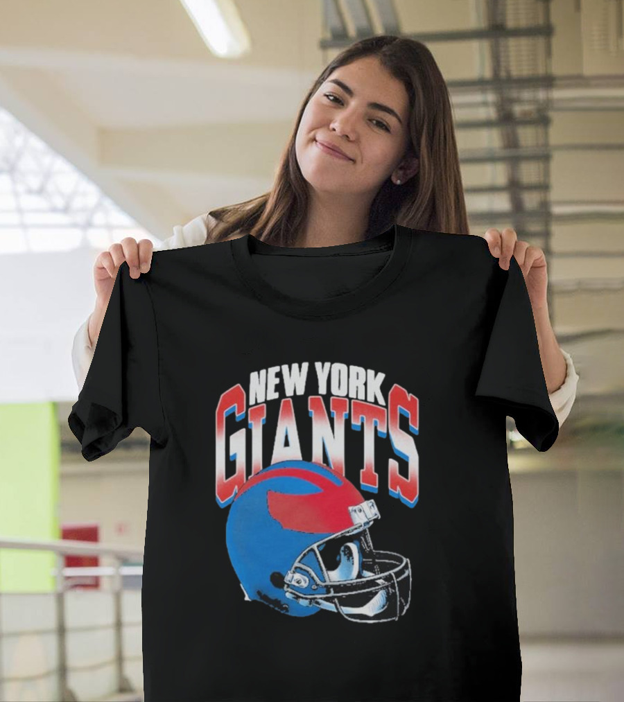 New York Giants NFL Helmet Gradient T-Shirt