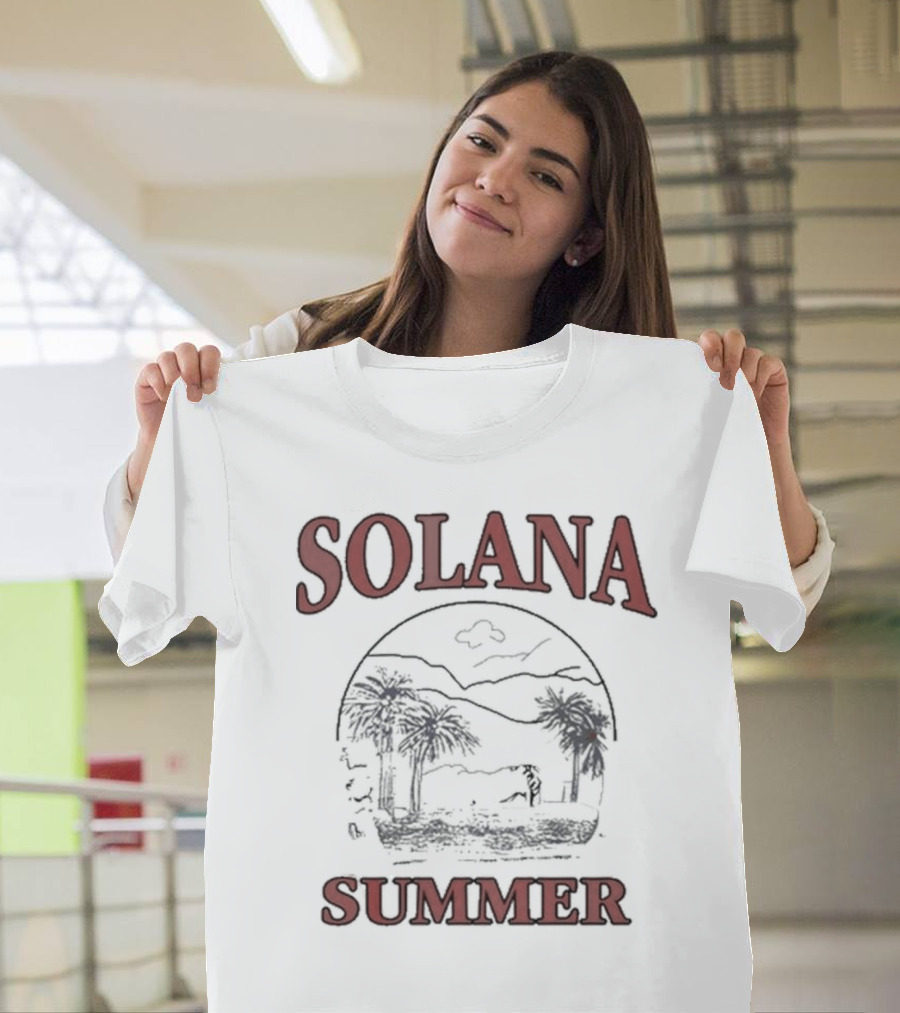 Solana Summer Palm Beach Scene T-Shirt