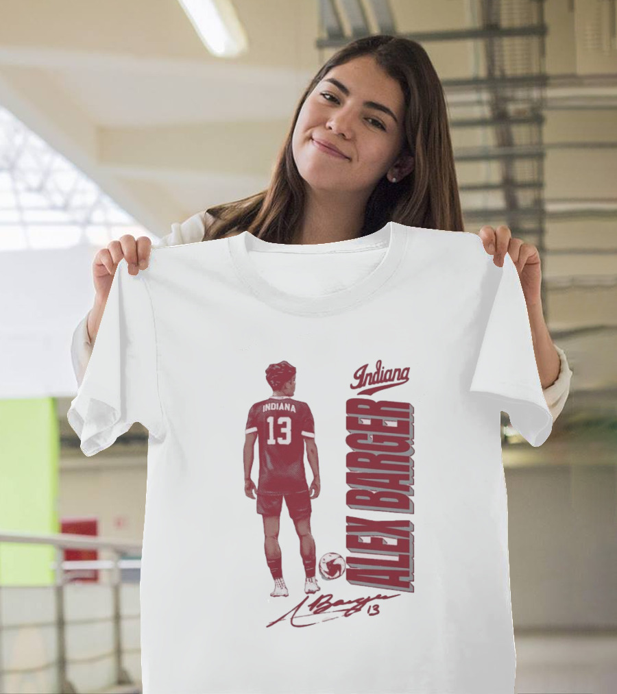 Indiana Soccer Alex Barger 13 Signature T-Shirt