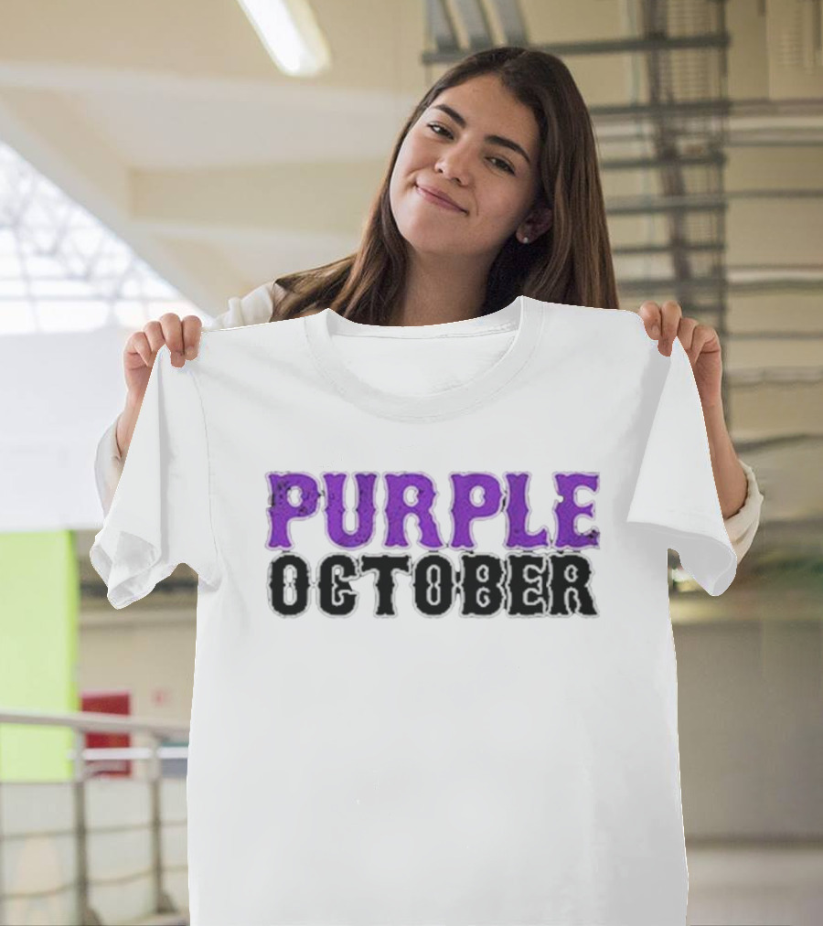 New York Baseball Purple October T-Shirt