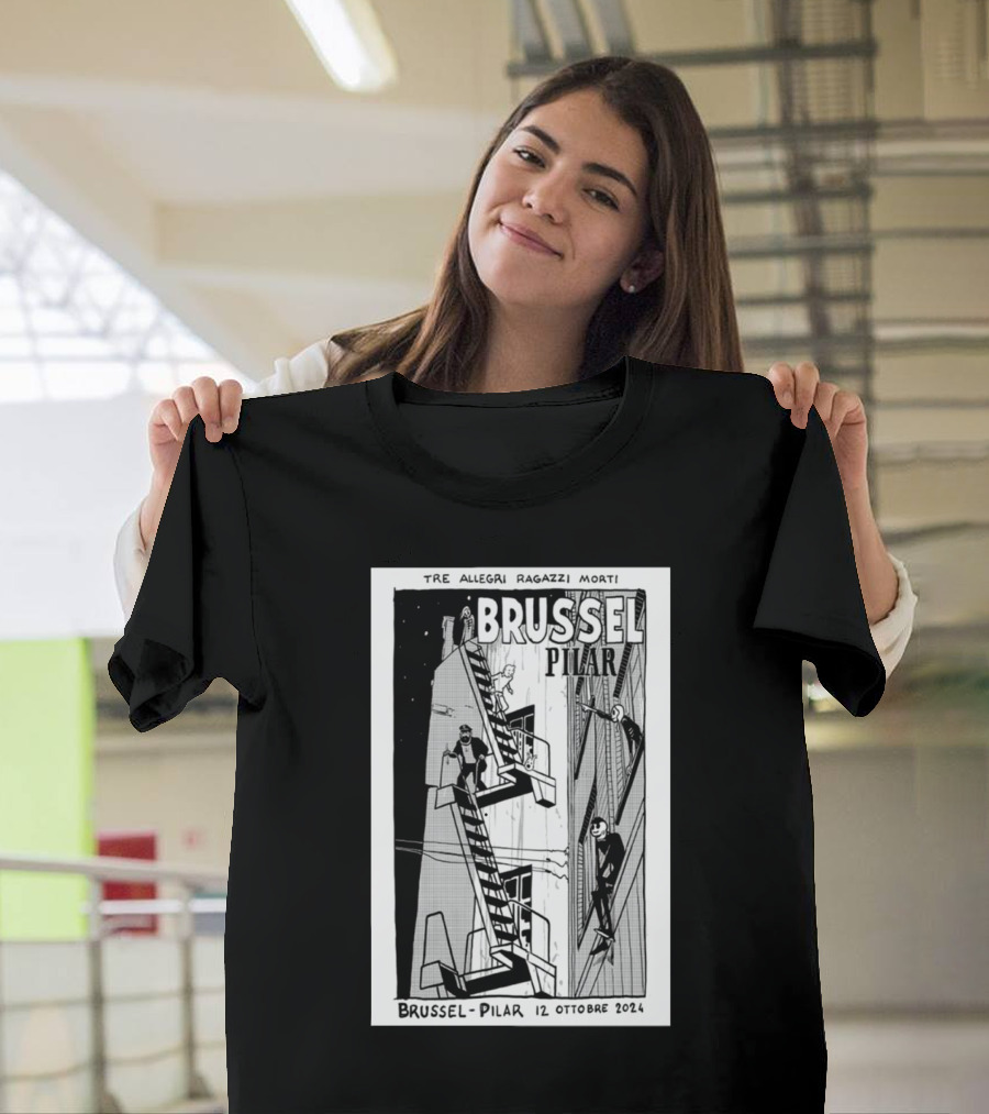 Tre Allegri Ragazzi Morti Brussels Pilar October 12 2024 Tour T-Shirt