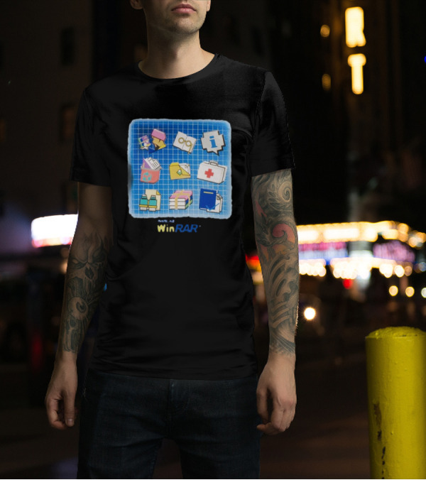 WinRAR Software Update 2024 Icon Grid T-Shirt
