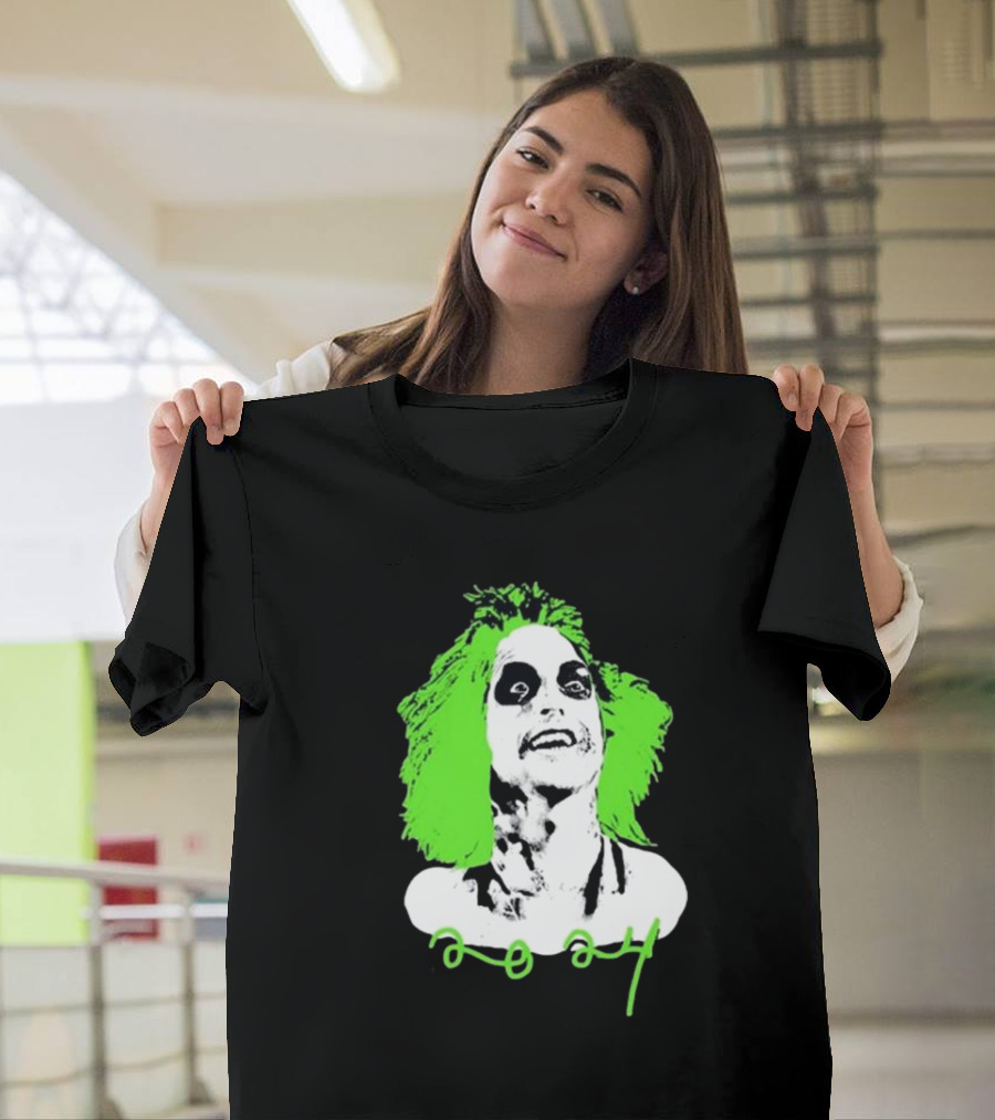 Beetlejuice Eyeliner Green Hair T-Shirt