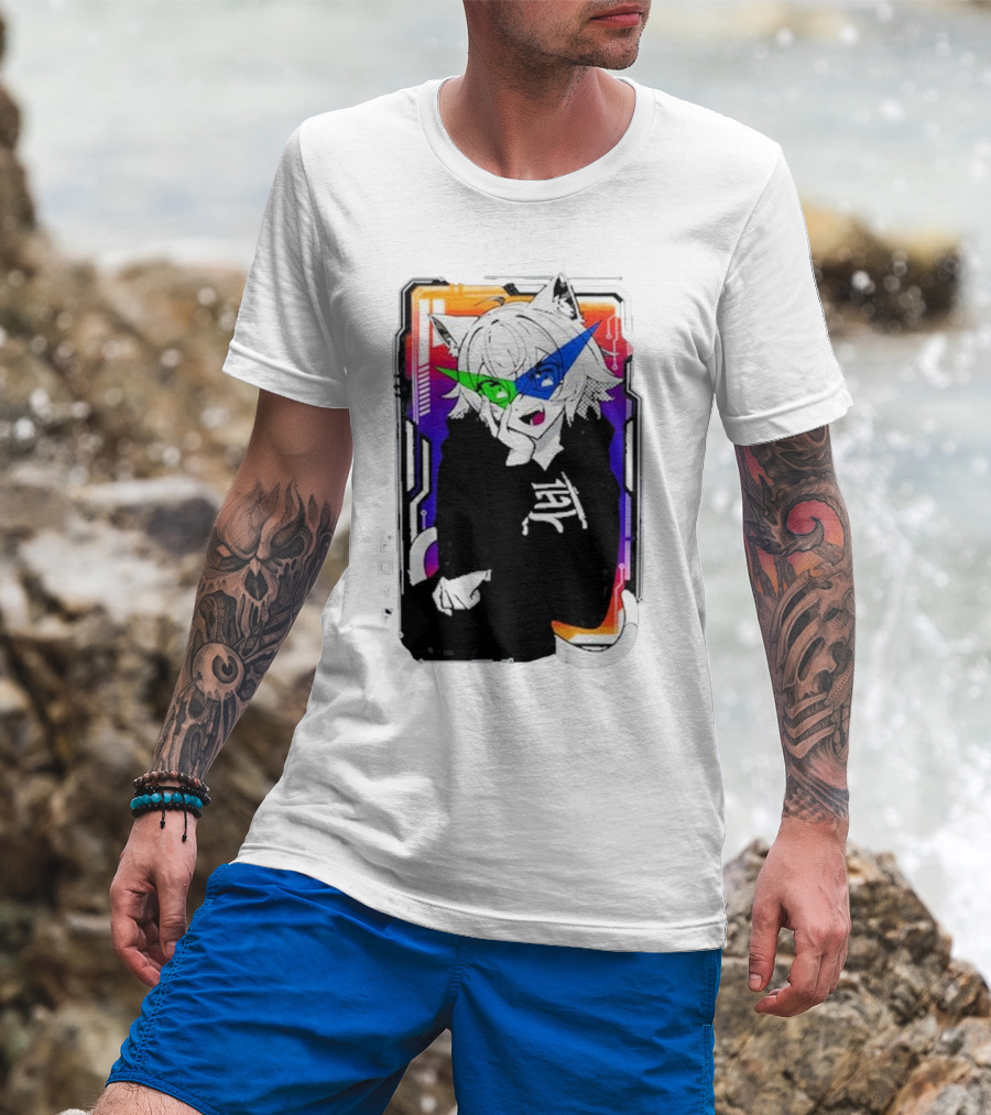 Elasticdroid Gamersupps Anime Cat Ears Cyberpunk T-Shirt