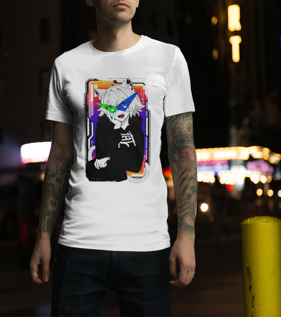 Elasticdroid Gamersupps Anime Cat Ears Cyberpunk T-Shirt