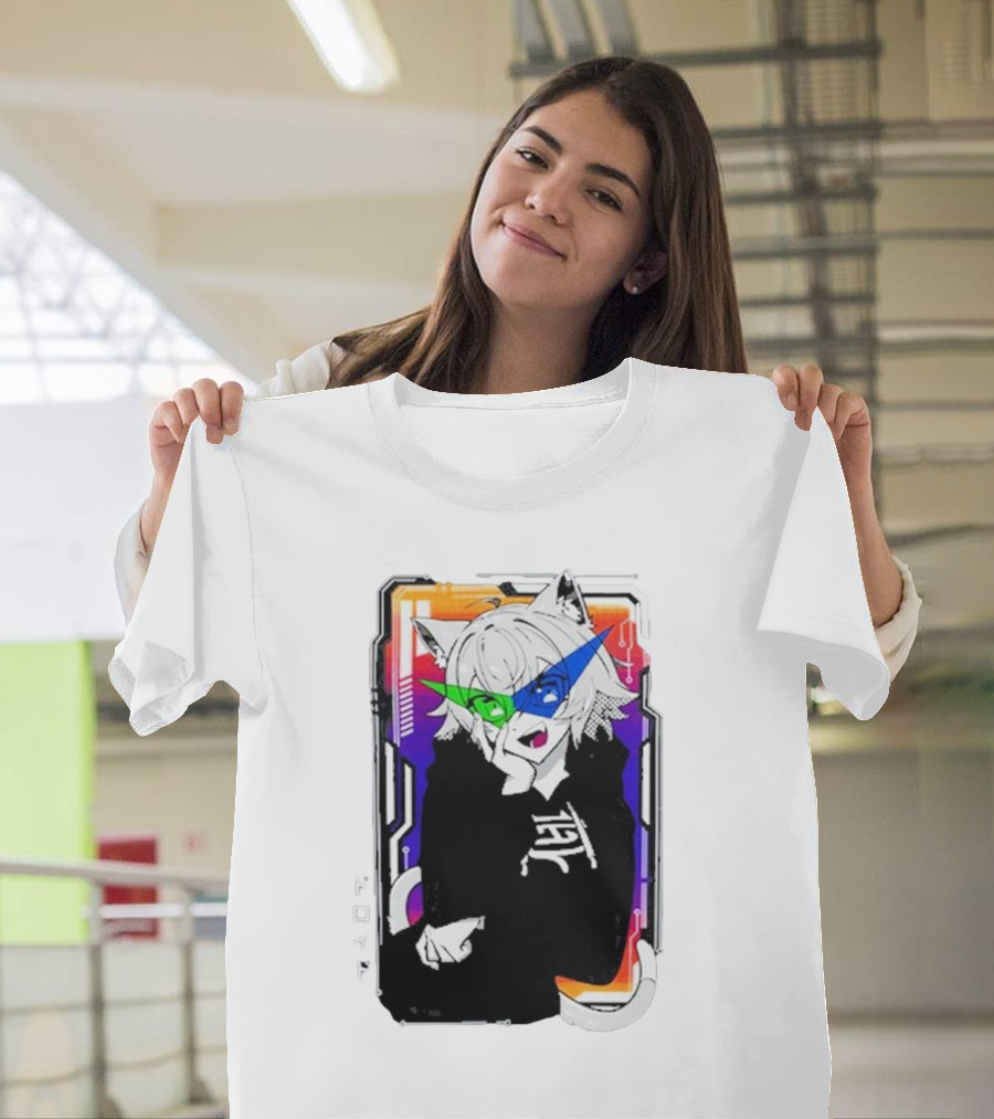 Elasticdroid Gamersupps Anime Cat Ears Cyberpunk T-Shirt