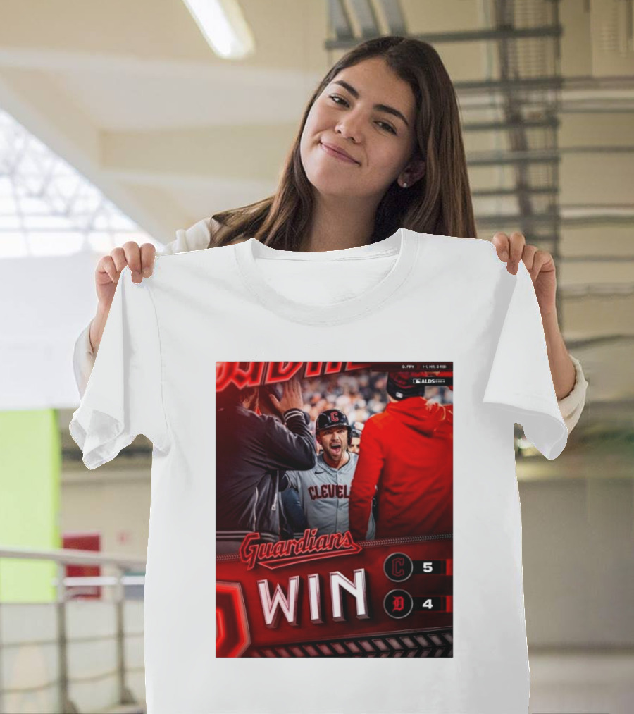 Guardians Win Cleveland Guardians 5-4 Detroit Tigers MLB ALDS T-Shirt