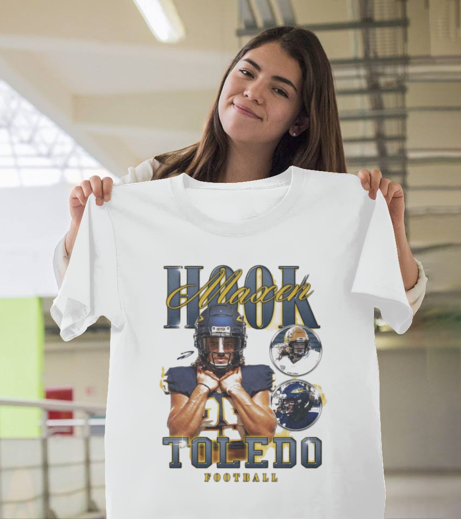 Maxen Hook Toledo Rockets Football Player Action Montage T-Shirt
