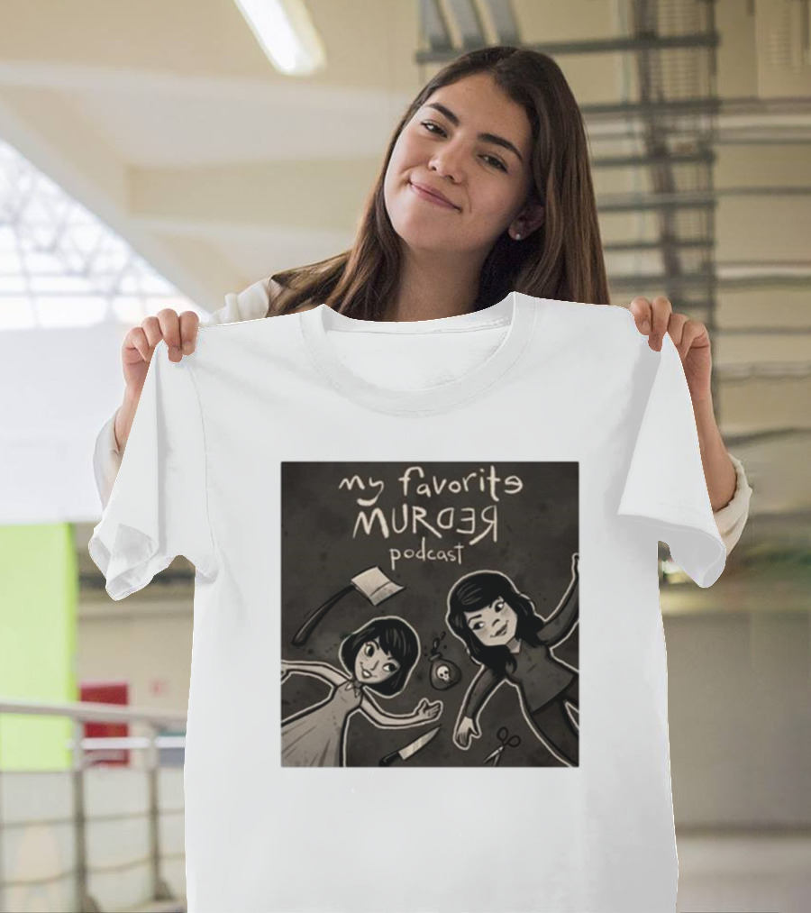 Michael Ramstead My Favorite Murder Podcast with Axes Knives and Scissors T-Shirt