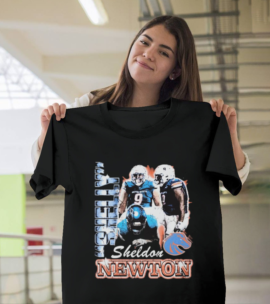 Boise State Broncos Sheldon Newton 90s Style Football Player T-Shirt