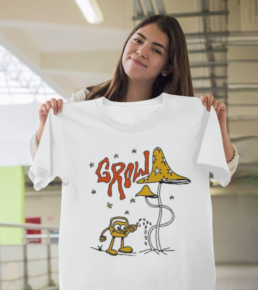 Grow Grow Stars Mushroom Character T-Shirt
