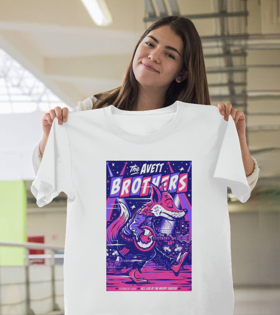The Avett Brothers ACL Live at The Moody Theater Austin TX Oct 13 2024 Vibrant Fox T-Shirt