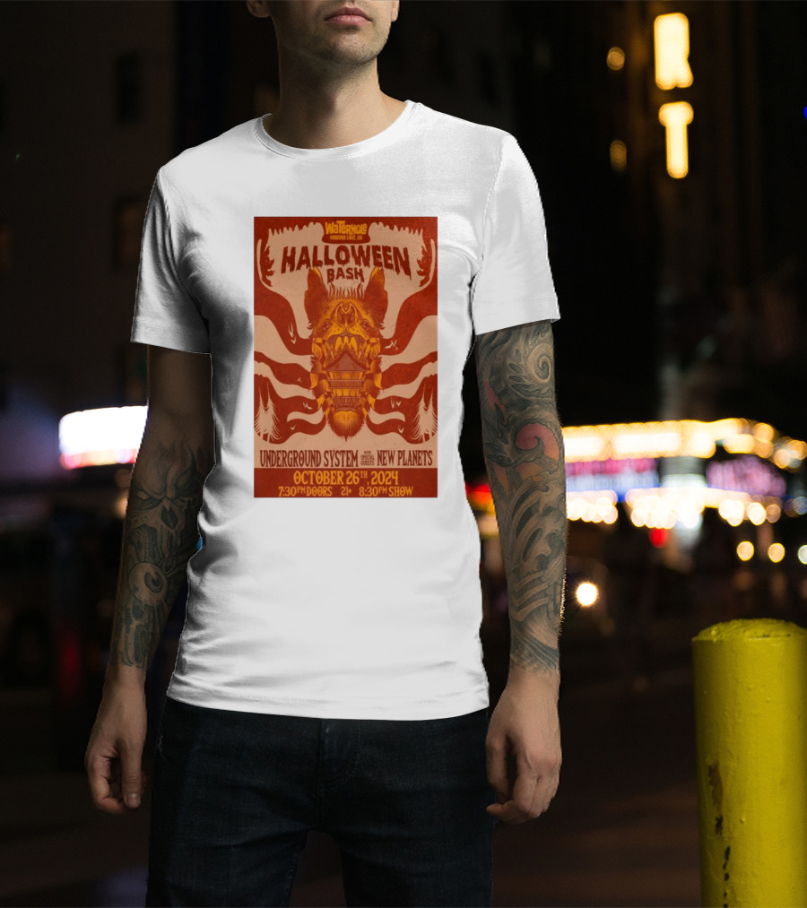 Waterhole Halloween Bash Underground System And New Planets Oct 26 2024 Saranac Lake New York T-Shirt