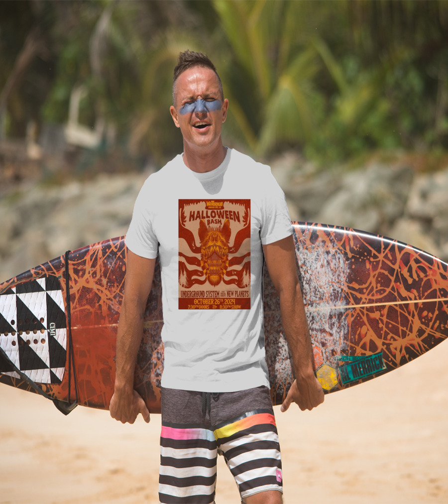 Waterhole Halloween Bash Underground System And New Planets Oct 26 2024 Saranac Lake New York T-Shirt
