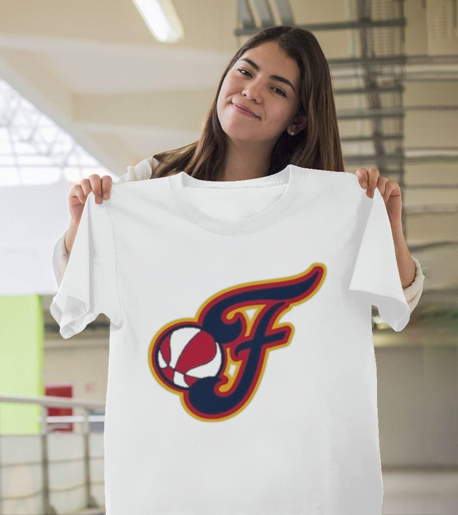 Youth Indiana Fever F Logo Basketball Grey T-Shirt