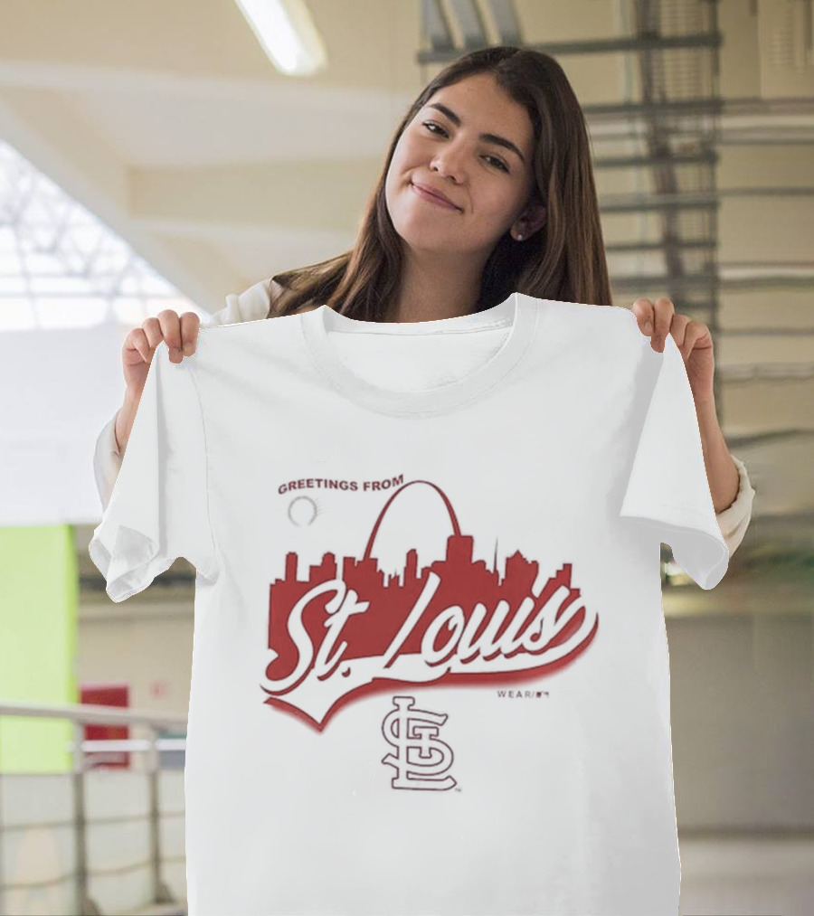 Greetings from St. Louis Cardinals Skyline Arch T-Shirt