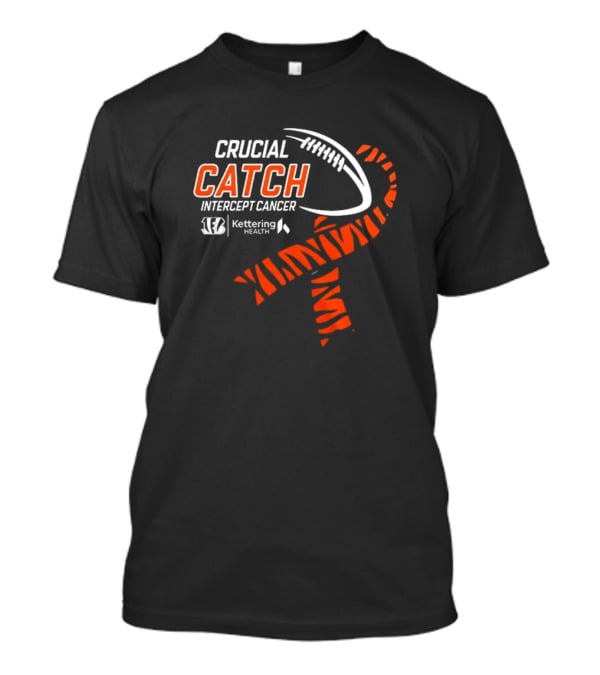 Cincinnati Bengals Crucial Catch Intercept Cancer Kettering Health T-Shirt