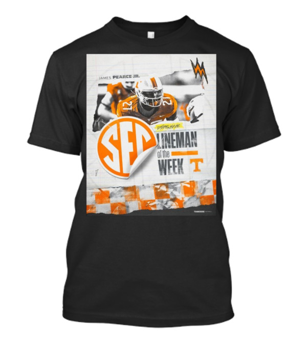 James Pearce Jr. SEC Defensive Lineman Of The Week Tennessee Vols T-Shirt