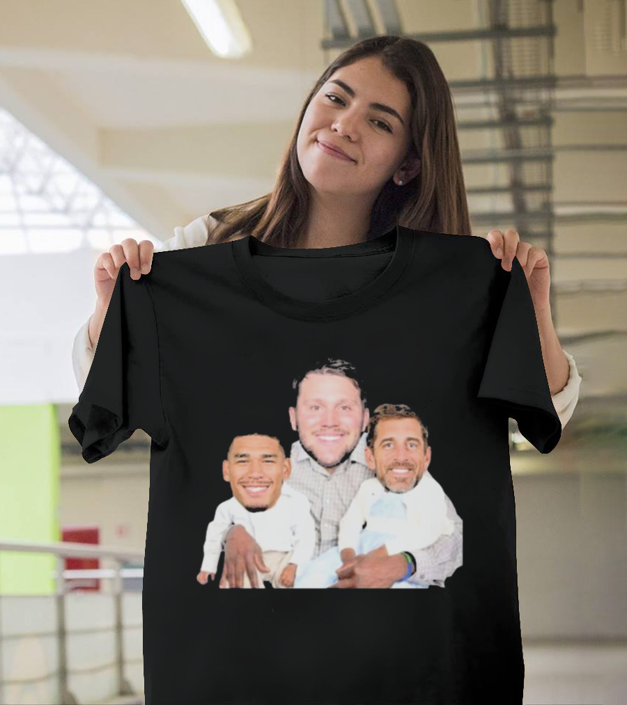 Josh Allen Allen Lazard Holding Son Daughter Aaron Rodgers T-Shirt