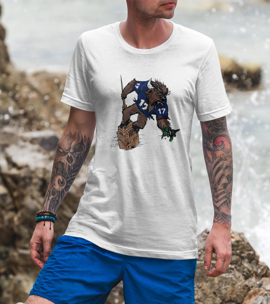 Josh Allen Buffalo Bills 17 Dominates New York Jets On Empire State Building Beast Mode T-Shirt