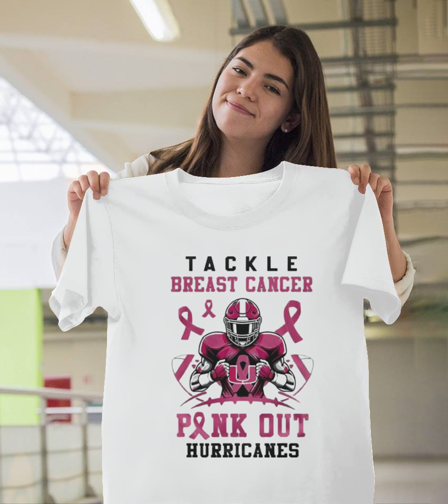 Tackle Breast Cancer Pink Out Hurricanes T-Shirt