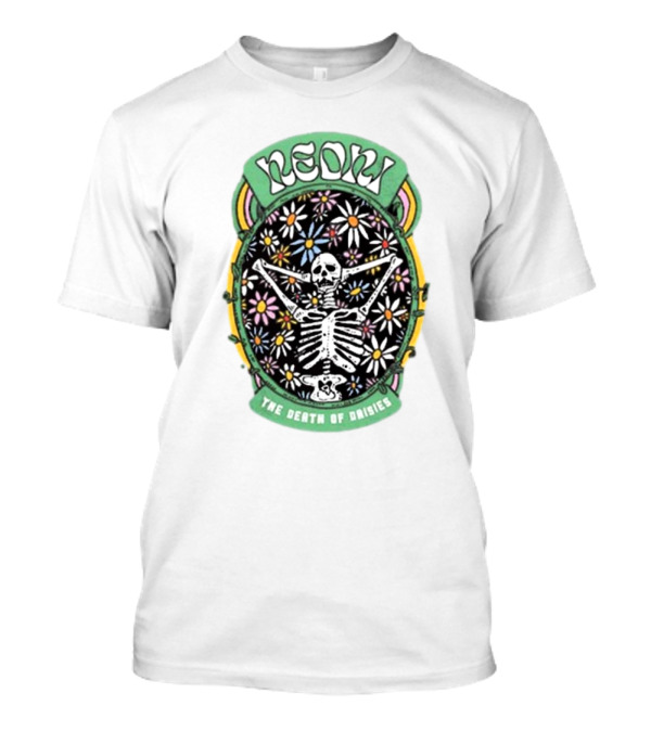 Neoni Skeleton Surrounded By Daisies - The Death Of Daisies T-Shirt
