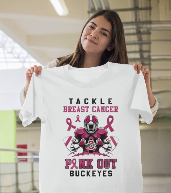 Tackle Breast Cancer Pink Out Buckeyes 2024 Ohio State T-Shirt