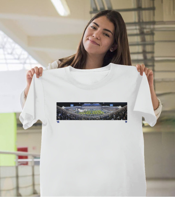 Kentucky Wildcats Football Kroger Field Panoramic Game Night Stadium View T-Shirt