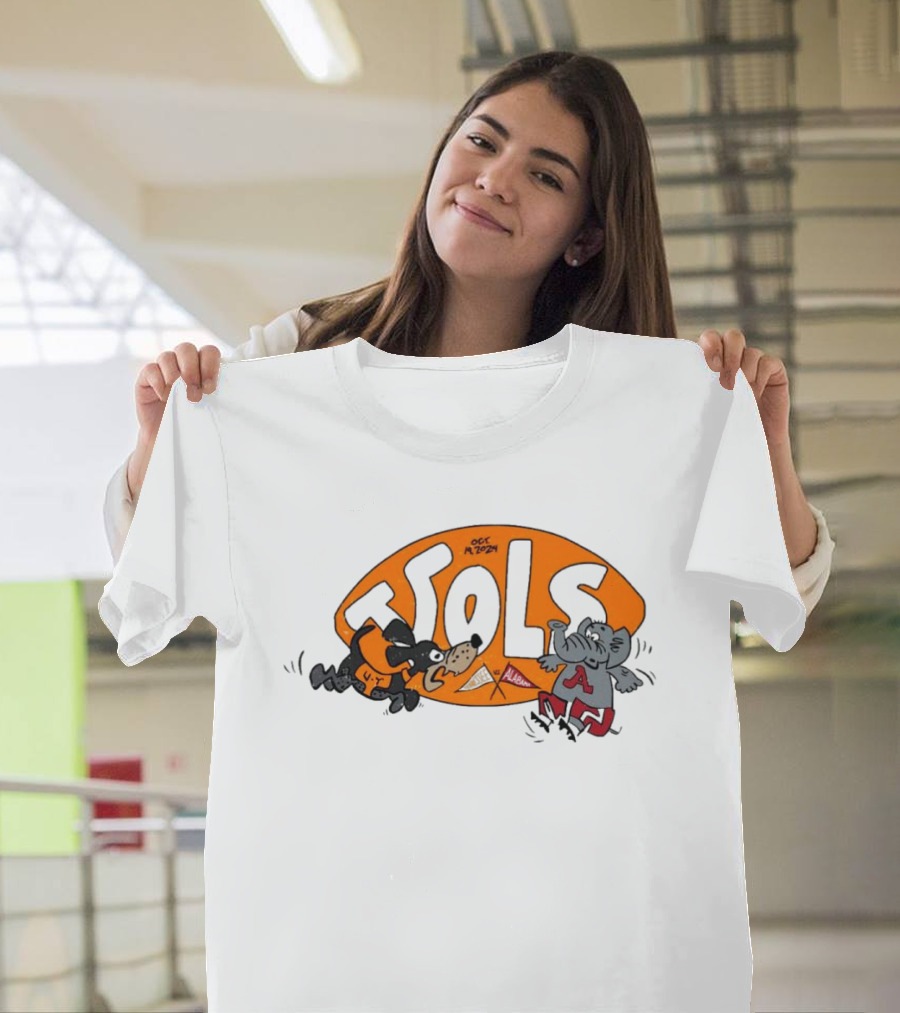 Tennessee Vols Vs Alabama Crimson Tide Oct 14 2024 Football Mascots Clash T-Shirt