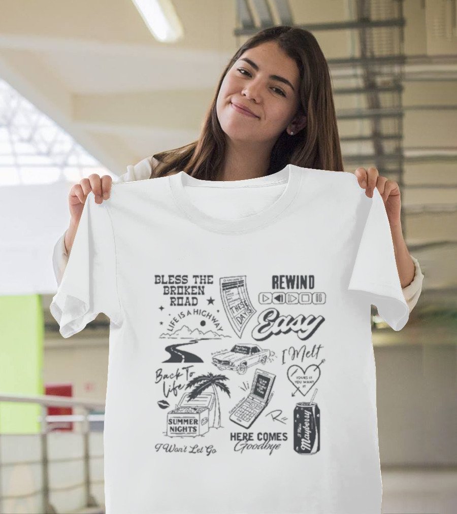 Bless The Broken Road Here Comes Goodbye Summer Nights Rewind歌词 T-Shirt