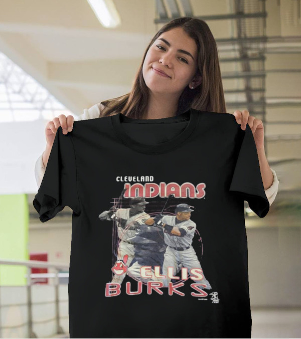 Cleveland Indians Ellis Burks Baseball Player Retro T-Shirt