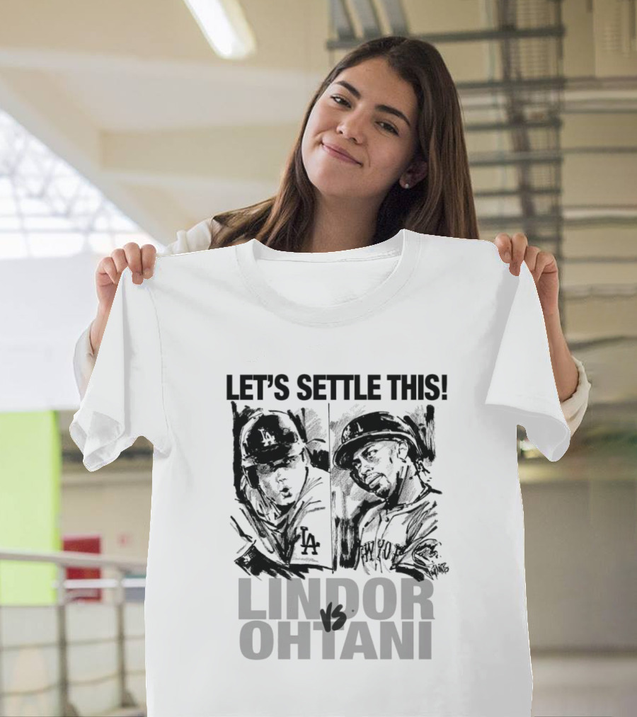 LET'S SETTLE THIS LINDOR VS OHTANI PAINTING T-Shirt