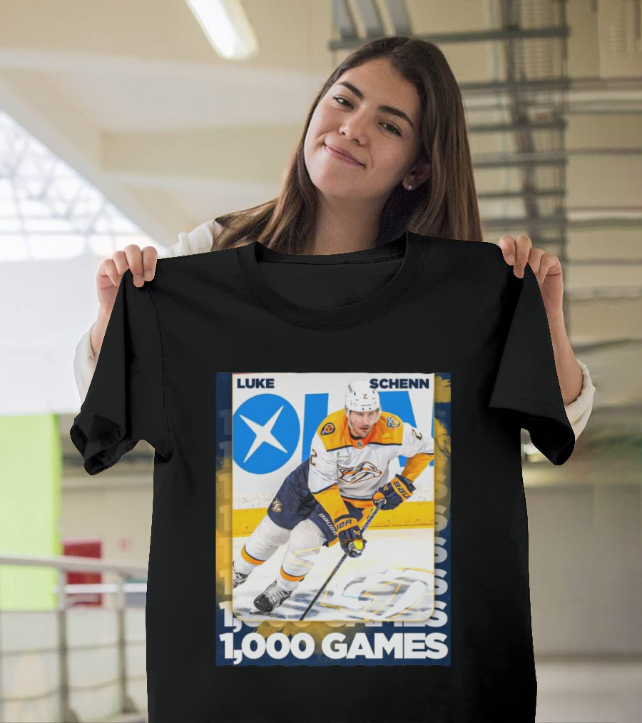 Nashville Predators Luke Schenn 1,000 NHL Games Milestone T-Shirt