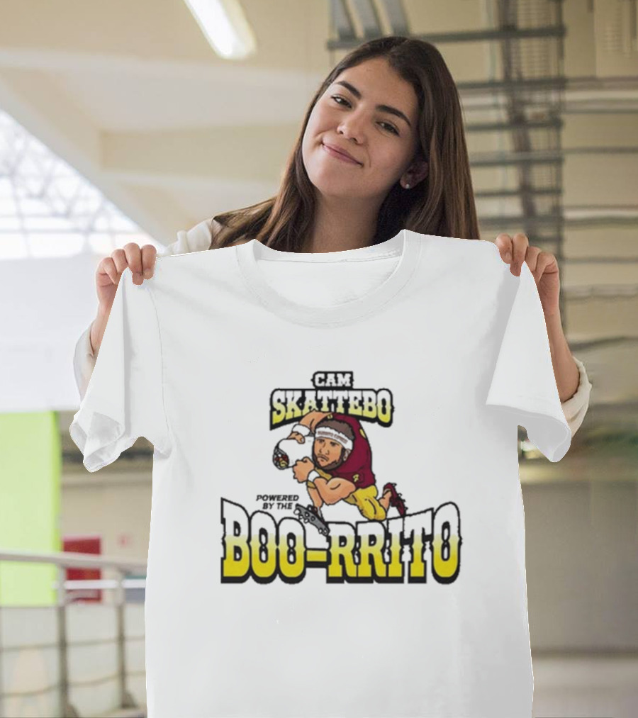 Cam Skattebo Powered by the Boo-rrito Arizona State Sun Devils Caricature T-Shirt
