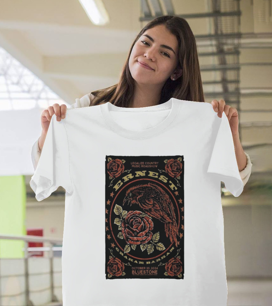 Legalize Country Music Roadshow Ernest Graham Barham October 25 2024 Bluestone T-Shirt