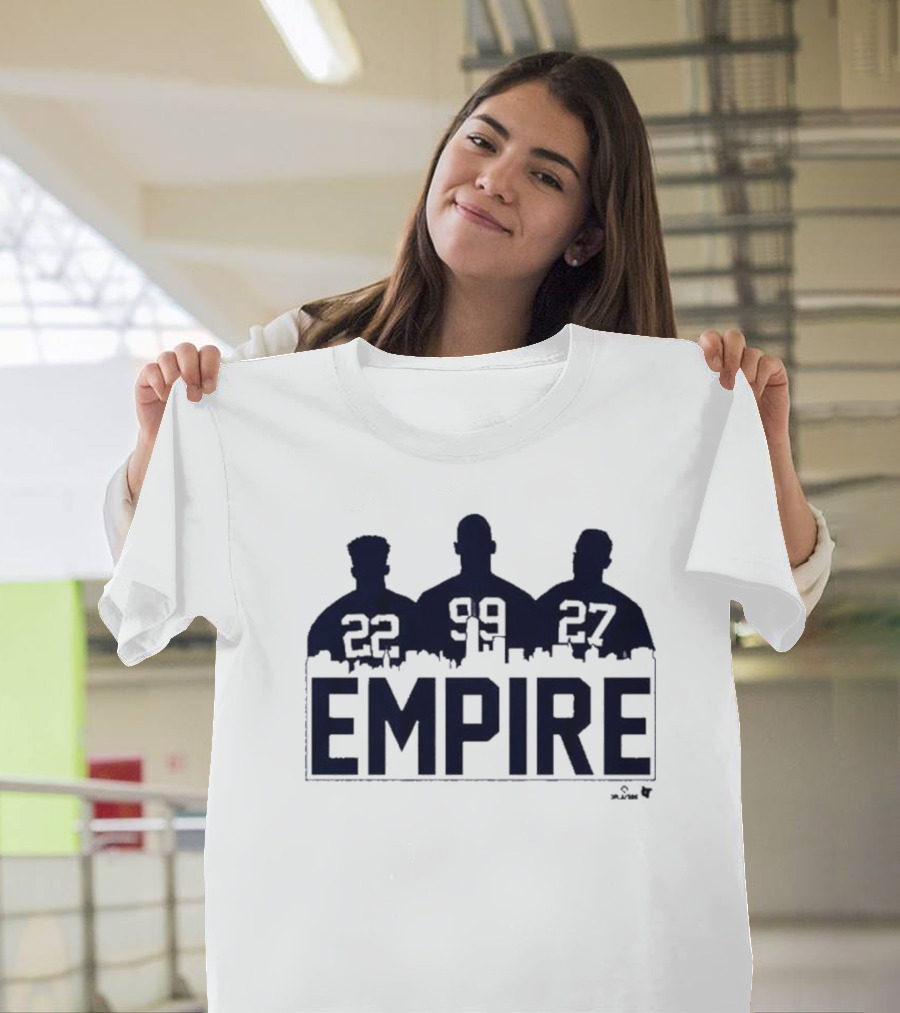 New York Yankees MLB Empire Juan Soto Aaron Judge Giancarlo Stanton 22 99 27 T-Shirt