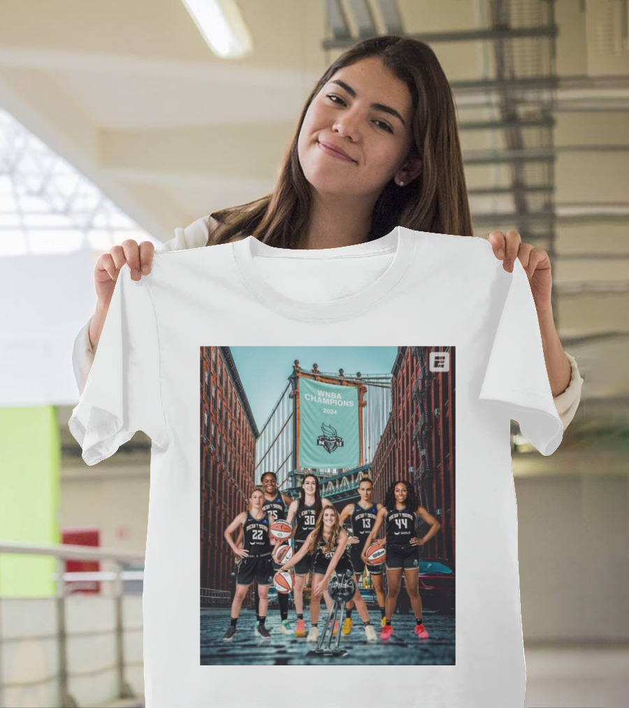 WNBA Champions 2024 New York Liberty Basketball Victory T-Shirt