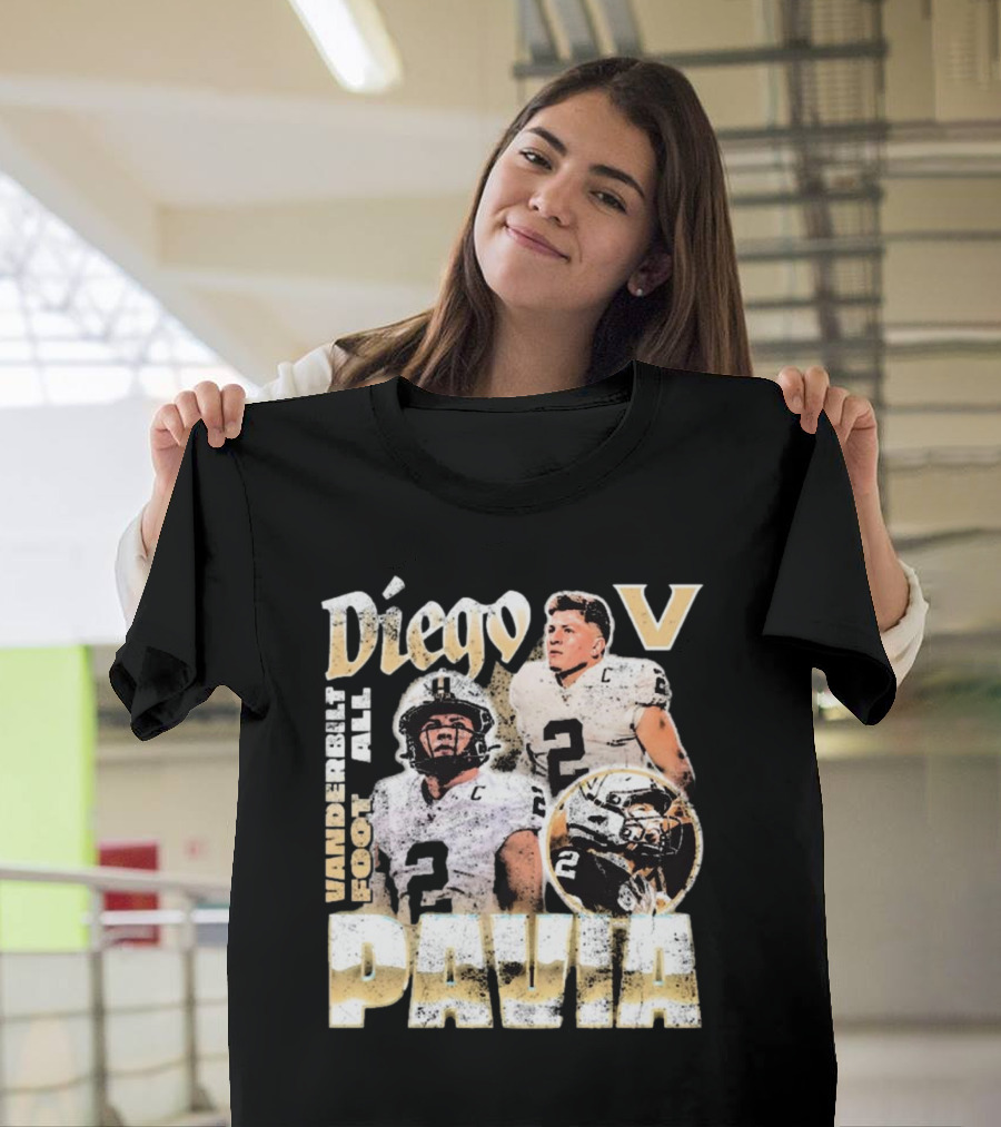 Diego Pavia Vanderbilt Football Vintage Look T-Shirt