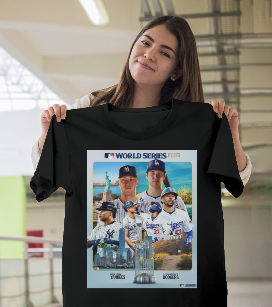 World Series 2024 New York Yankees vs Los Angeles Dodgers Players MLB T-Shirt