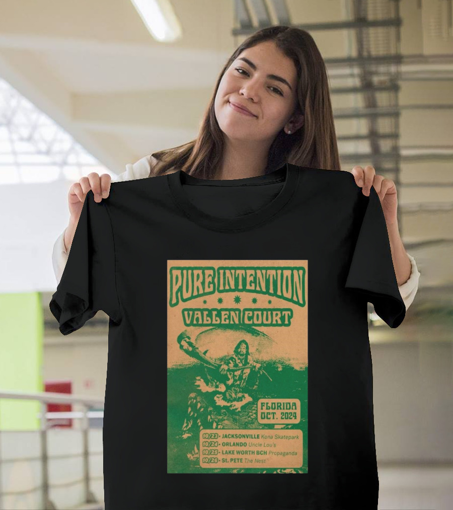 Pure Intention Vallen Court Tour Florida October 2024 Jacksonville Orlando Lake Worth St. Pete T-Shirt