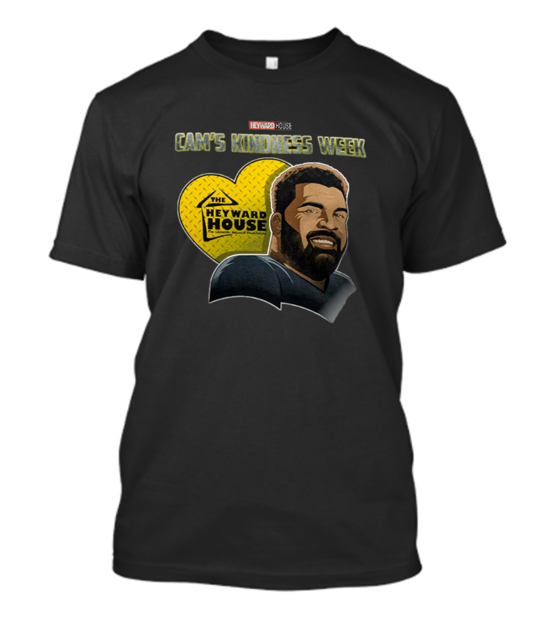 The Heyward House Cam’s Kindness Week Cam Heyward Caricature Pittsburgh Steelers NFL Heart T-Shirt
