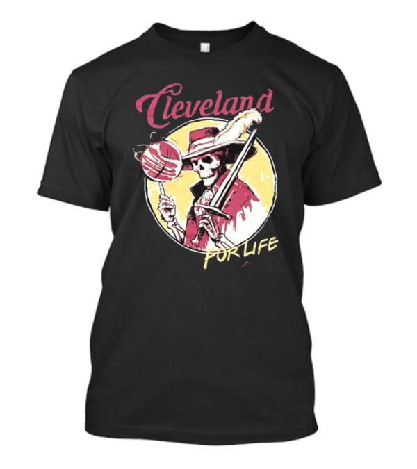 Cleveland Basketball Skeleton For Life T-Shirt