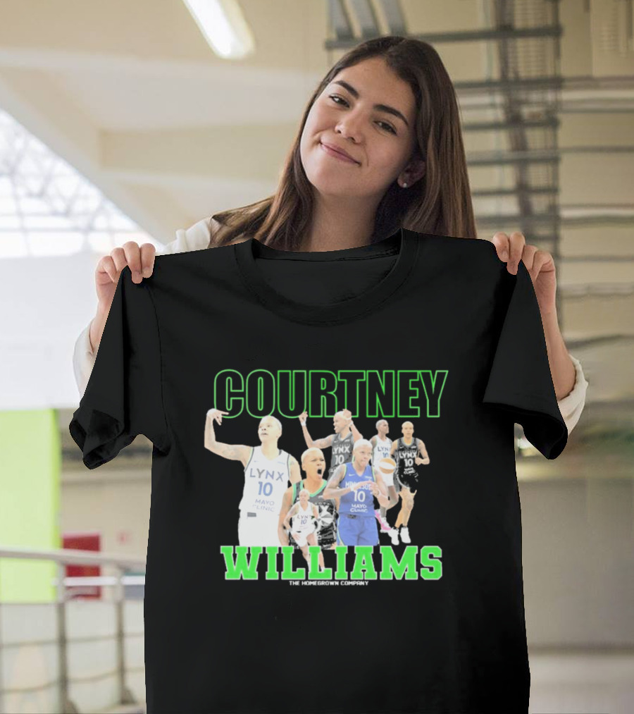 Courtney Williams Minnesota Lynx Lynx 10 The Homegrown Company T-Shirt