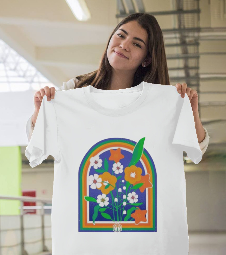 Critrole Role Hope Blooms New Rainbow Floral Arch T-Shirt