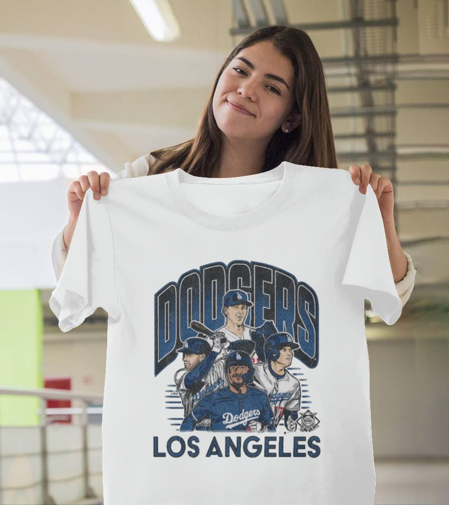 Los Angeles Dodgers Multi Player Vintage Painting T-Shirt