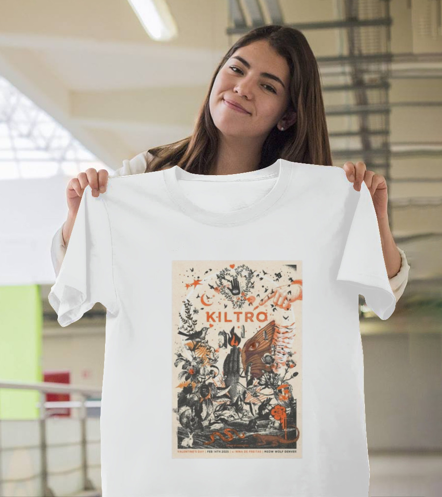 Kiltro Meow Wolf Denver Nina De Freitas Valentine's Day February 14 2025 T-Shirt