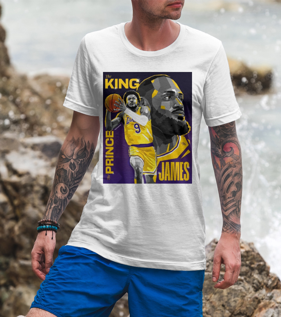 The King The Prince LeBron James Bronny James Lakers NBA T-Shirt