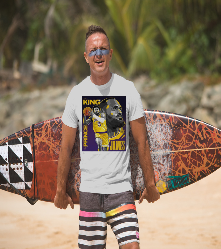The King The Prince LeBron James Bronny James Lakers NBA T-Shirt