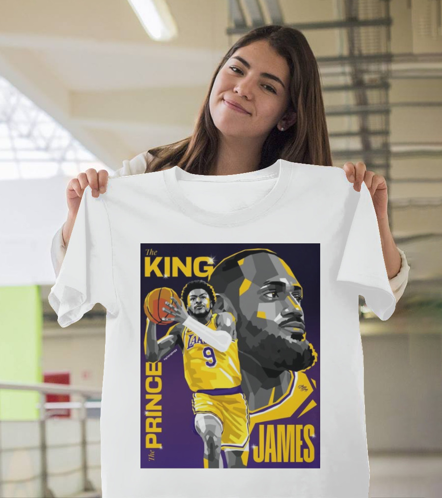 The King The Prince LeBron James Bronny James Lakers NBA T-Shirt